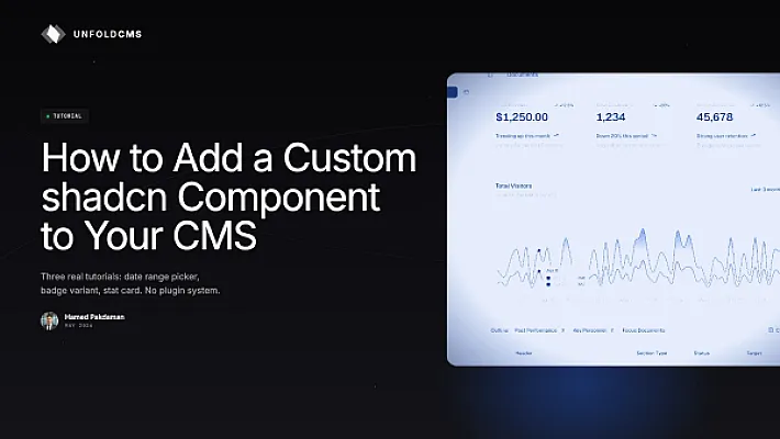 How to Add a Custom shadcn Component to Your CMS