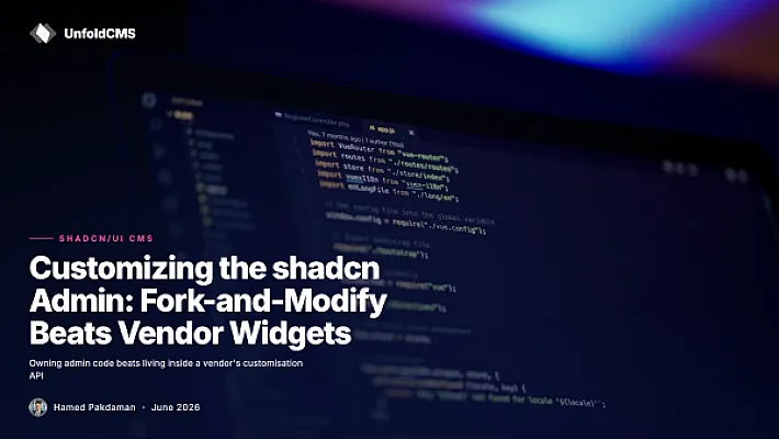 Customizing the shadcn Admin: Fork-and-Modify Beats Vendor Widgets