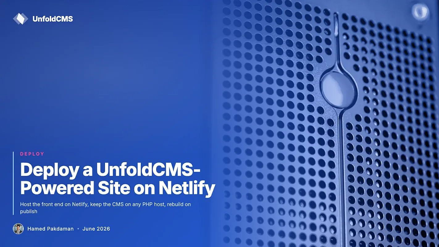 Deploy a UnfoldCMS-Powered Site on Netlify