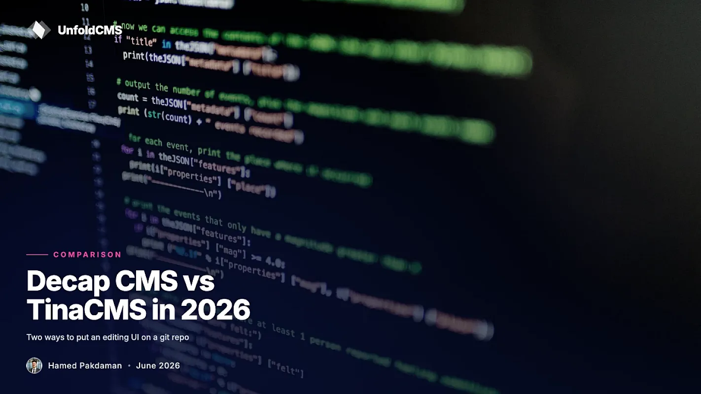 Decap CMS vs TinaCMS in 2026: Git-Based CMS Compared
