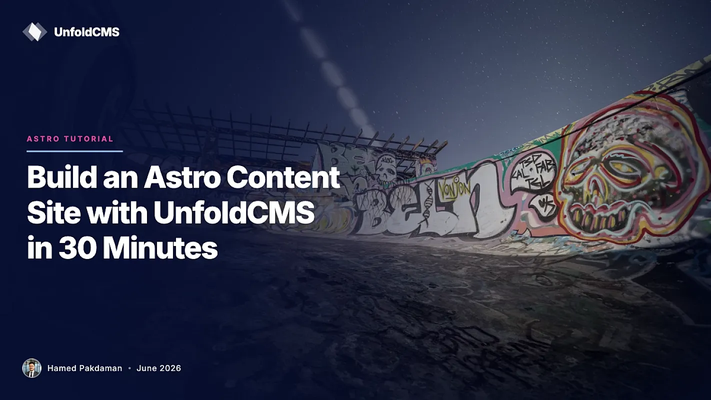 Build an Astro Content Site with UnfoldCMS in 30 Minutes
