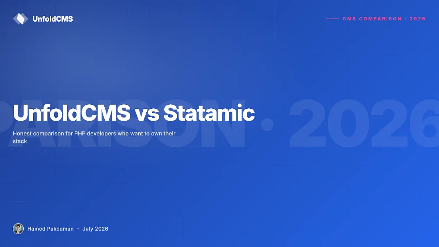 UnfoldCMS vs Statamic (2026): Honest Comparison for PHP Developers