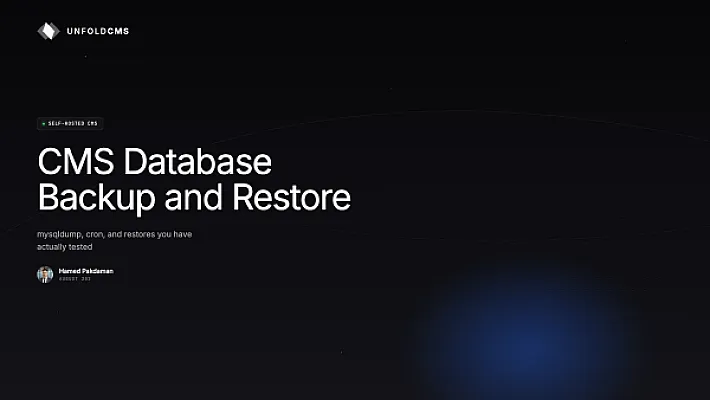 CMS Database Backup and Restore: A Practical Guide (2026)