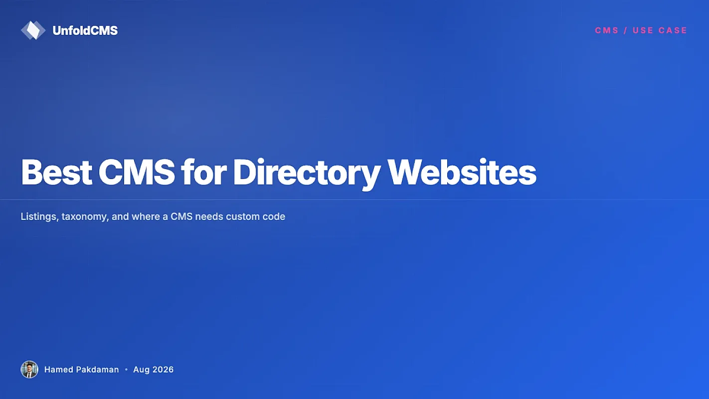Best CMS for Directory Websites in 2026 (Listings, Search, Categories)