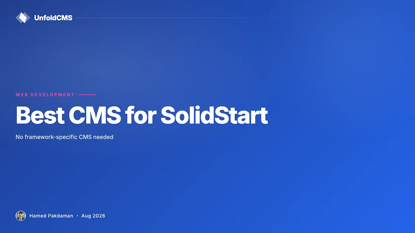 Best CMS for SolidStart in 2026