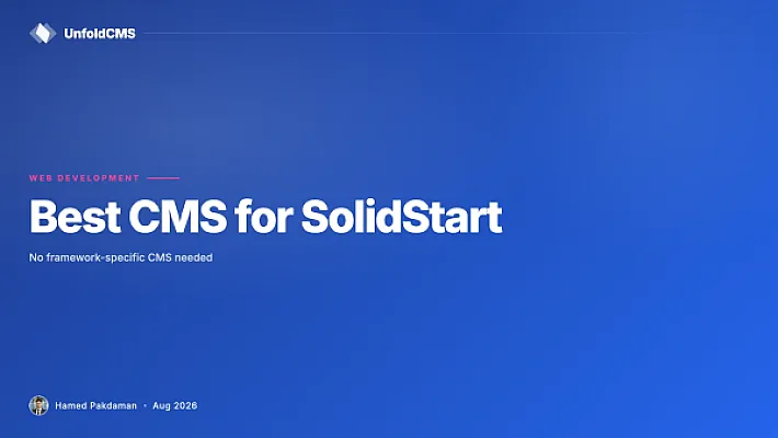 Best CMS for SolidStart in 2026