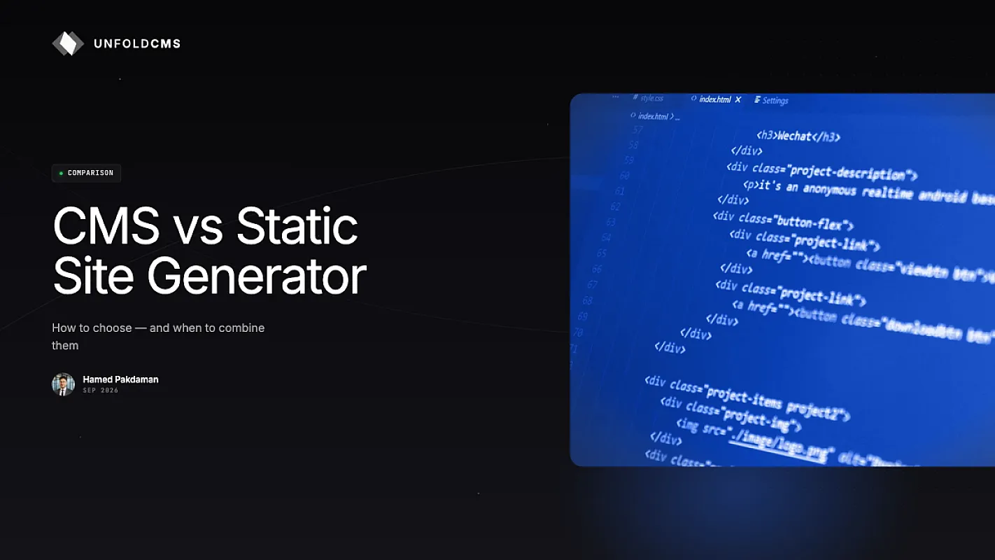 CMS vs Static Site Generator: How to Choose in 2026