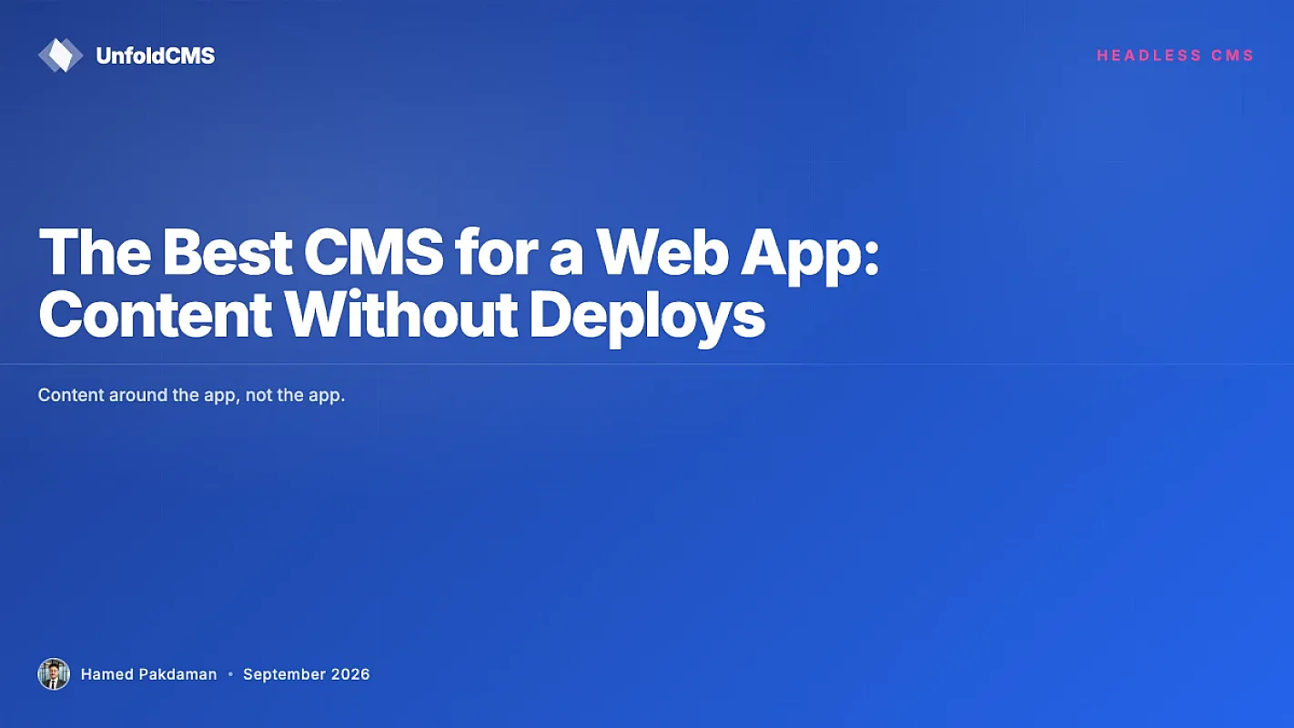 The Best CMS for a Web App: Content Without Deploys